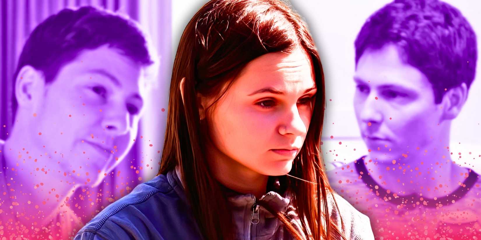 90 Day Fiancé Star Julia Trubkina looking Emotional Brandon Gibbs in the background