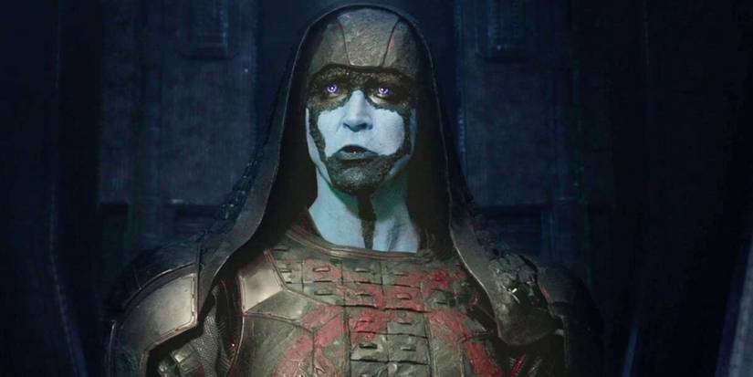 A close-up shot of Ronan the Accuser in Guardians of the Galaxy