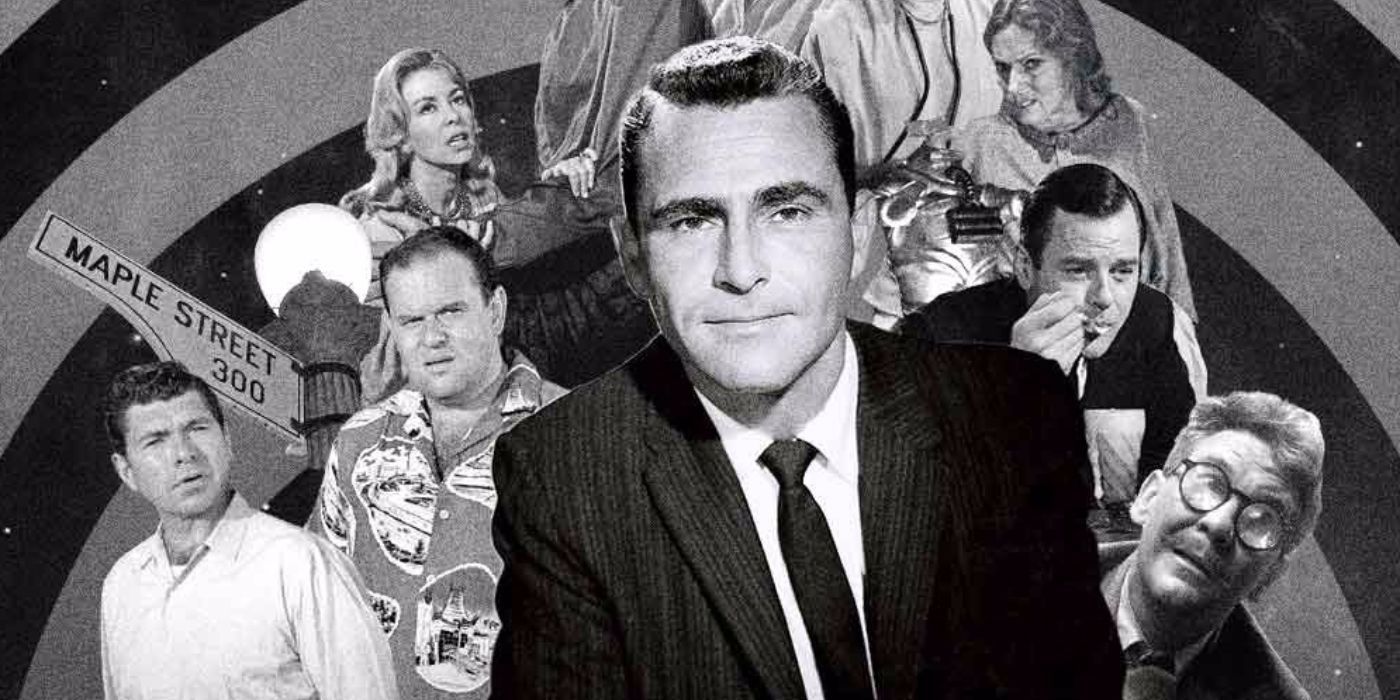 A collage of twilight zone characters