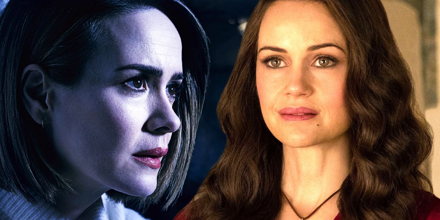 a custom image featuring sarah paulson in american horror story apocalypse and carla gugino in the haunting of house hill