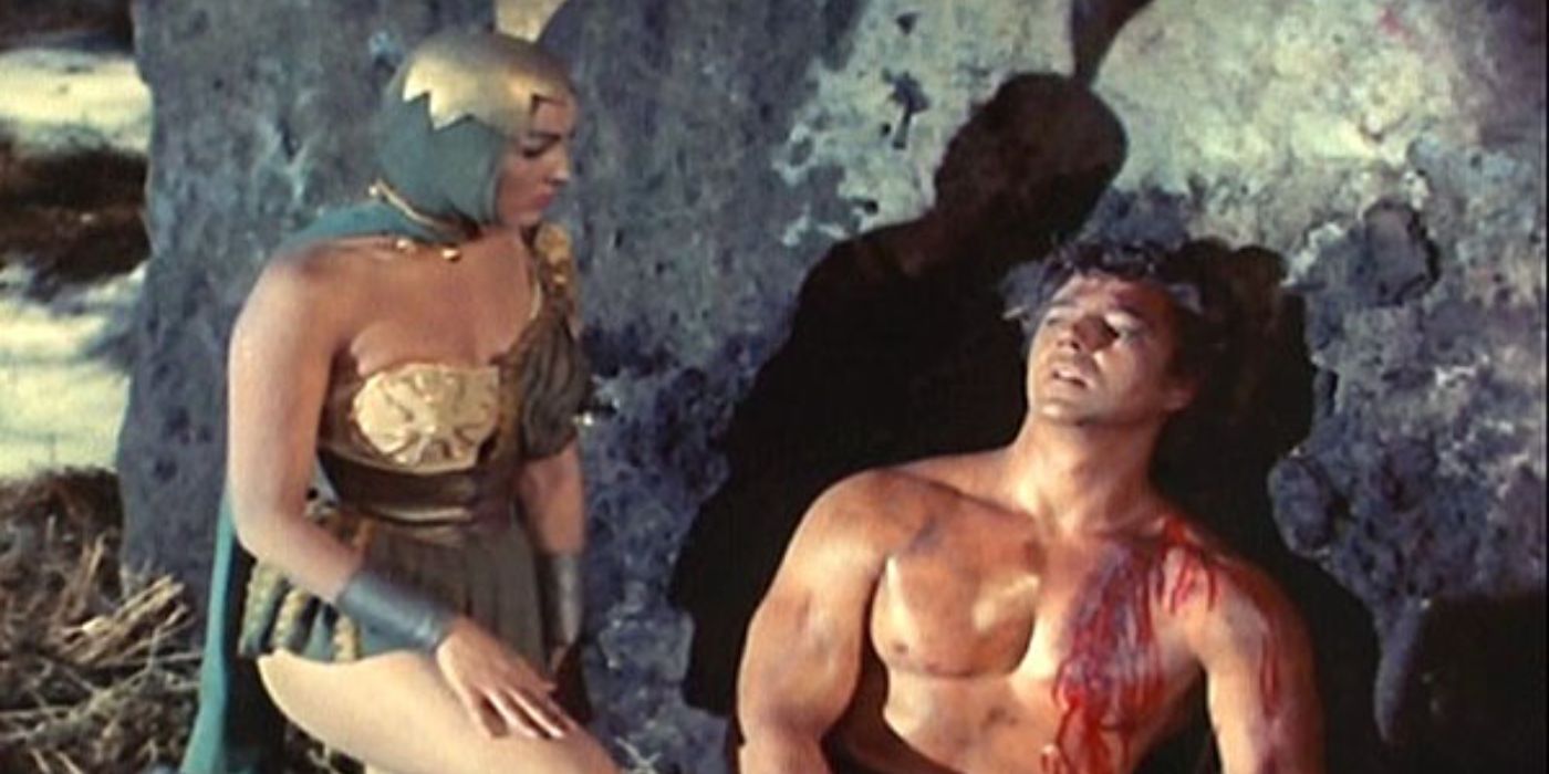 A wounded Hercules in The Loves of Hercules