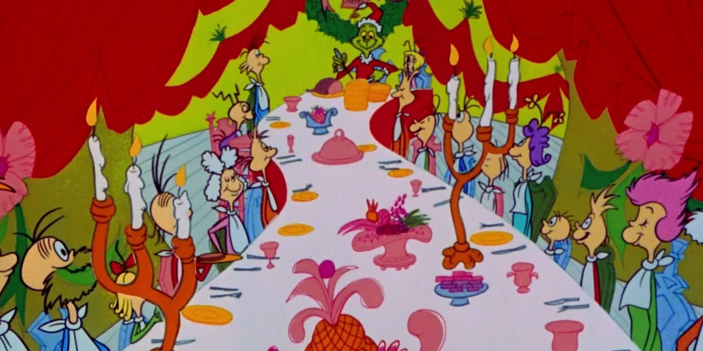 The Whoville feast in How the Grinch Stole Christmas