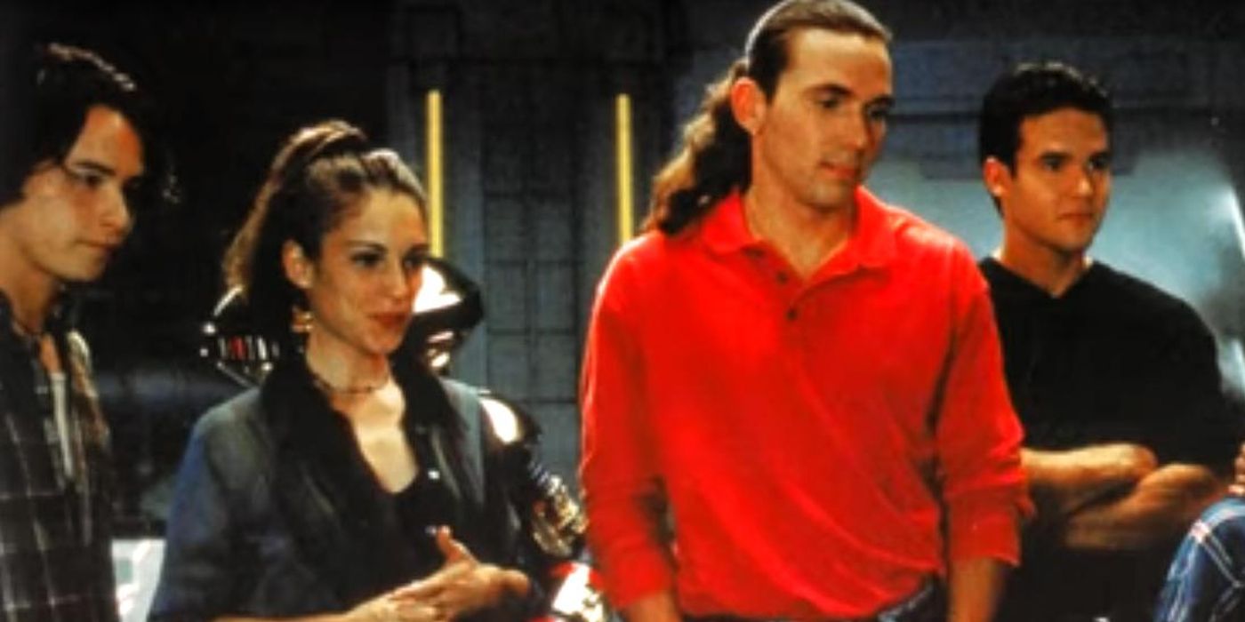 Adam, Alpha, Kimberly, Tommy, and Jason in a deleted scene from Turbo A Power Rangers Movie