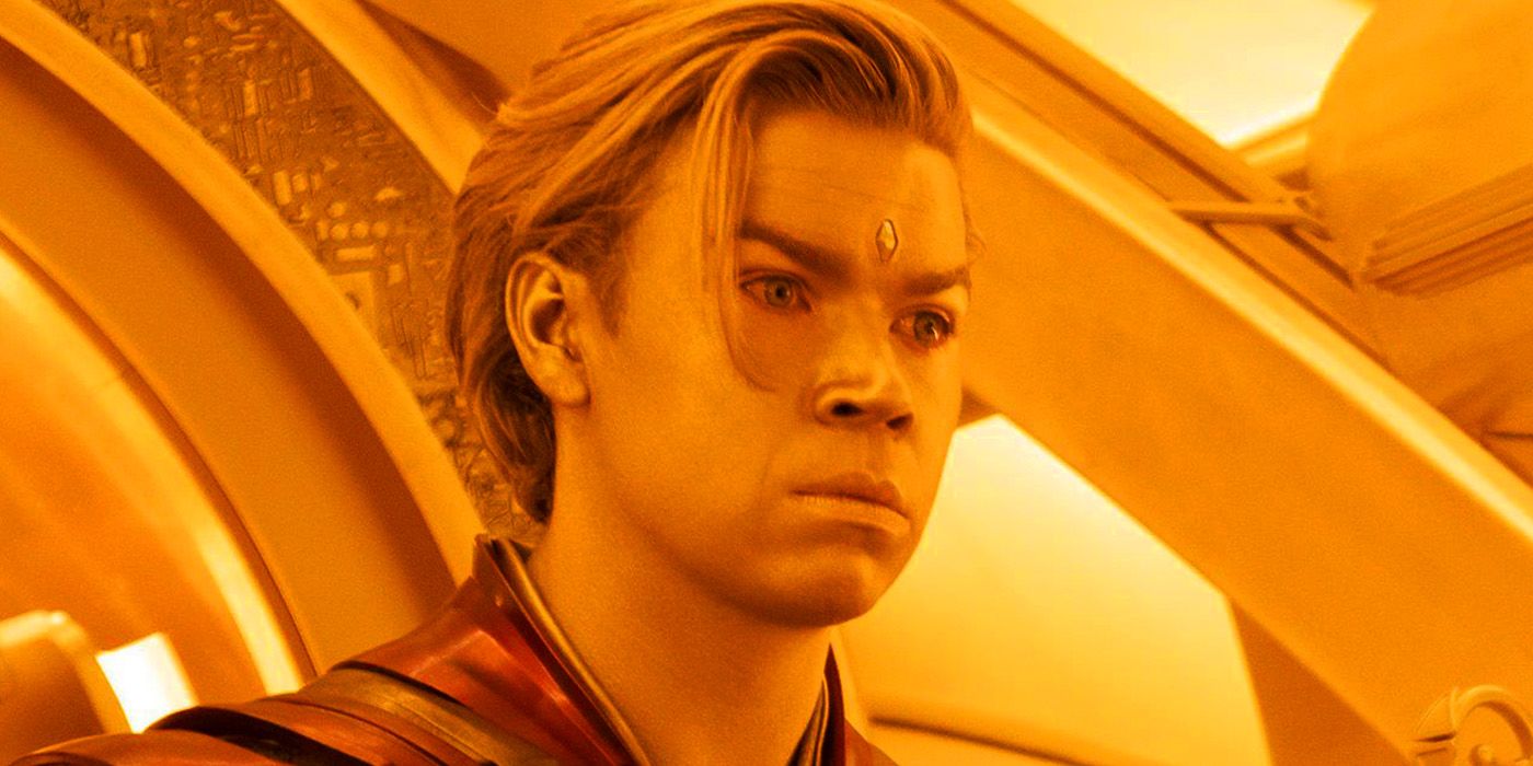 Adam Warlock in the Sovereign ship in Guardians of the Galaxy Vol. 3