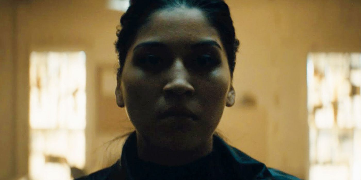 Alaqua Cox facing the camera as Maya Lopez in Echo trailer
