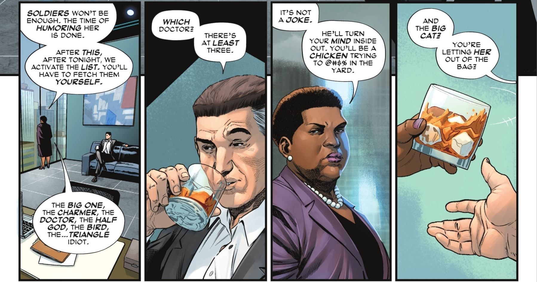 Amanda Waller and Sarge Steel Discuss Wonder Woman Villains DC