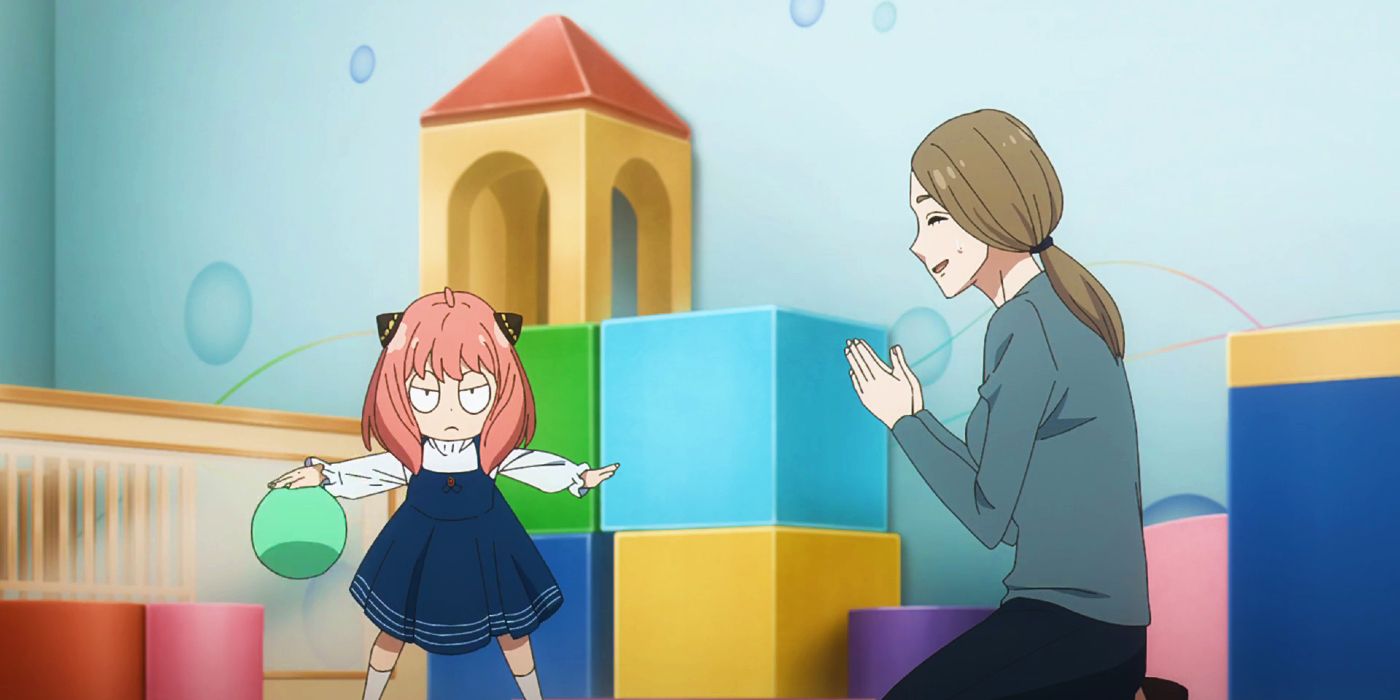 Anya playing with a ball in a daycare in Spy x Family