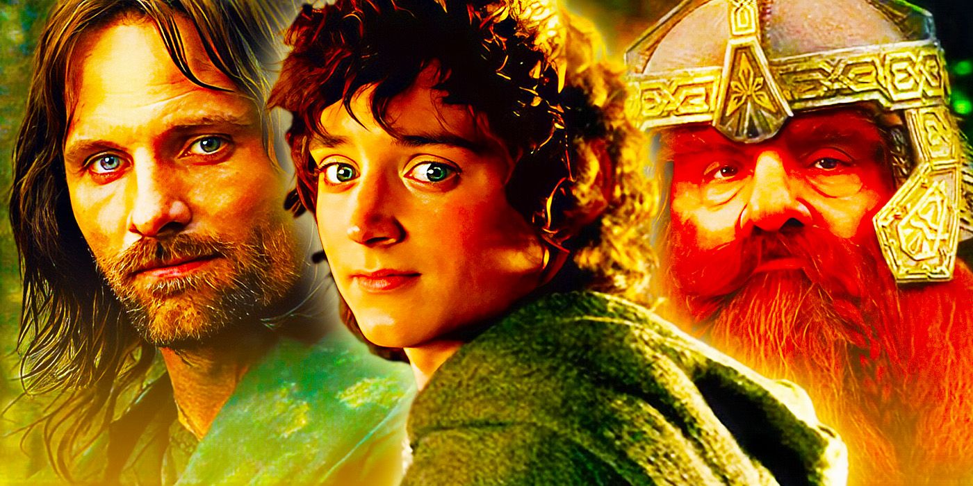 Aragorn Frodo and Gimli in Lord of the Rings