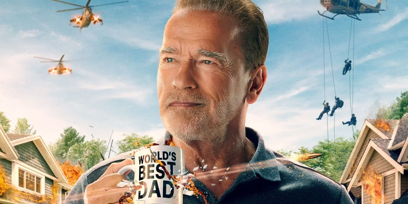 Arnold Schwarzenegger holding a 