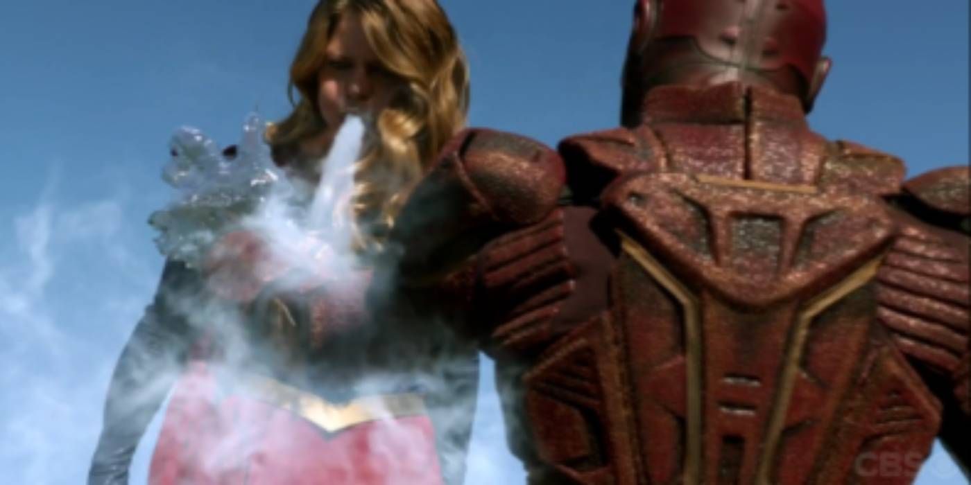 Arrowverse Supergirl freezes Red Tornado’s arm