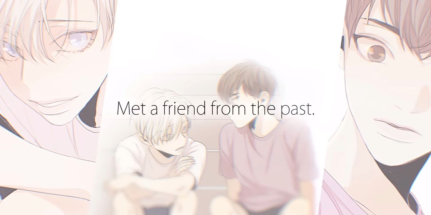 At the End of the Road trailer screenshot, featuring the childhood selves of Woo-Jin and Si-Won’s past life