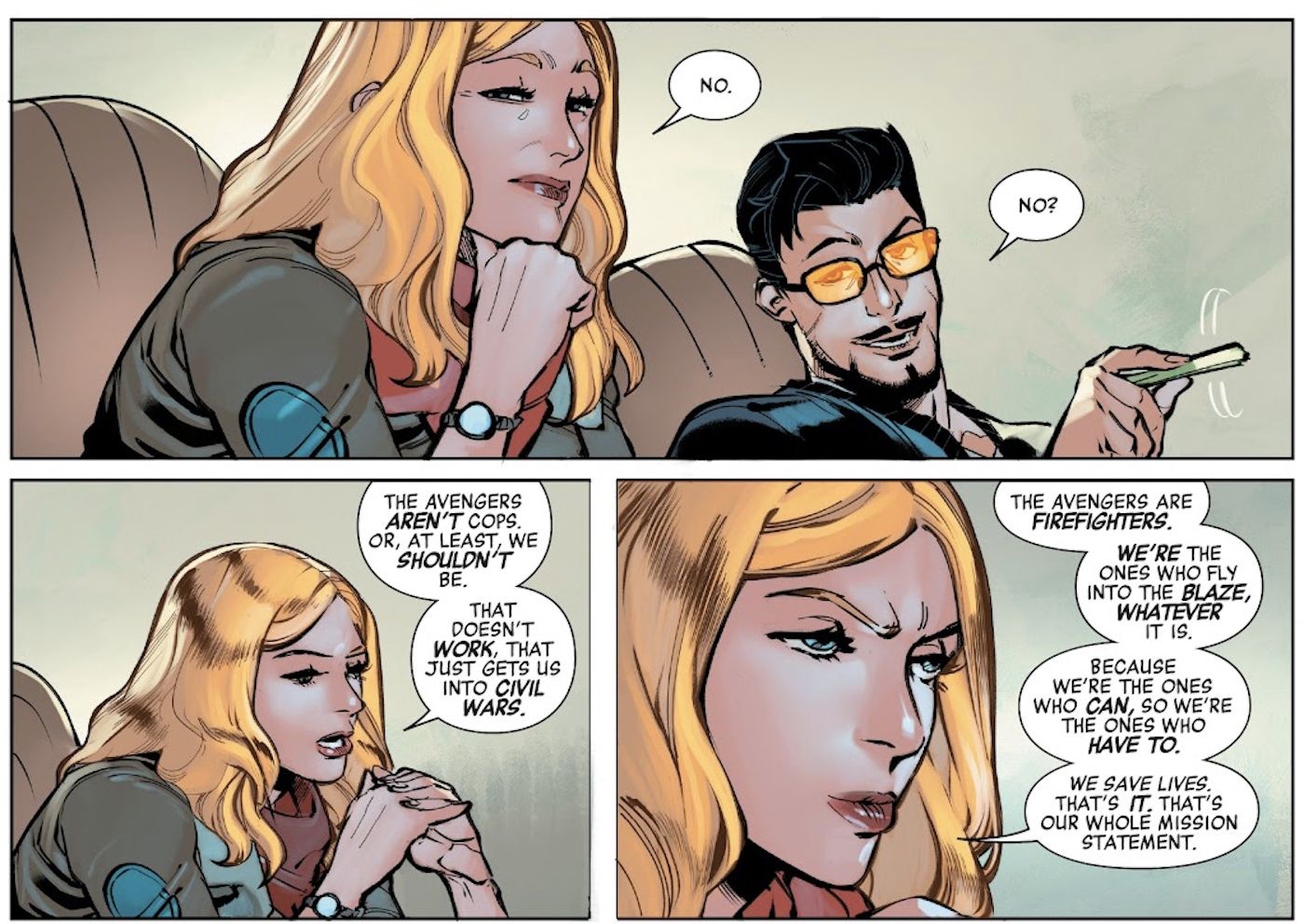 Avengers Firefighters Not Cops