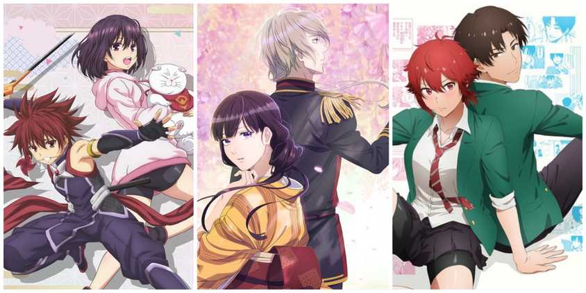 Ayakashi Triangle, My Happy Marriage and Tomo-chan is a Girl! key visuals