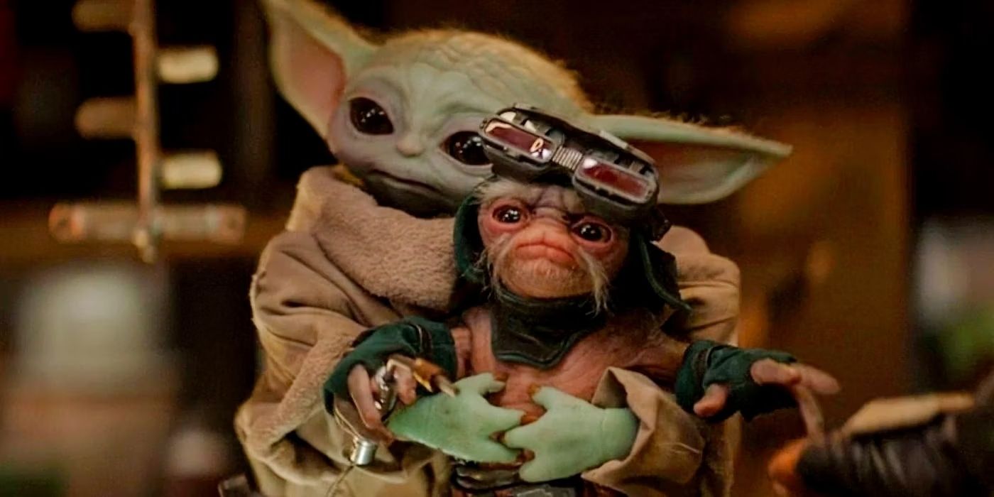 Star Wars' Babu Frik and Grogu. 