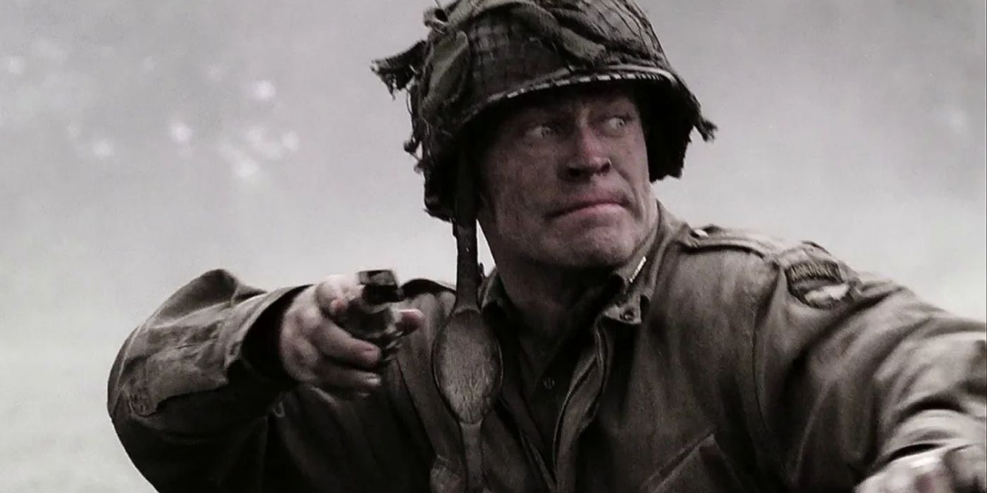 Band of Brothers Buck throwing a grenade