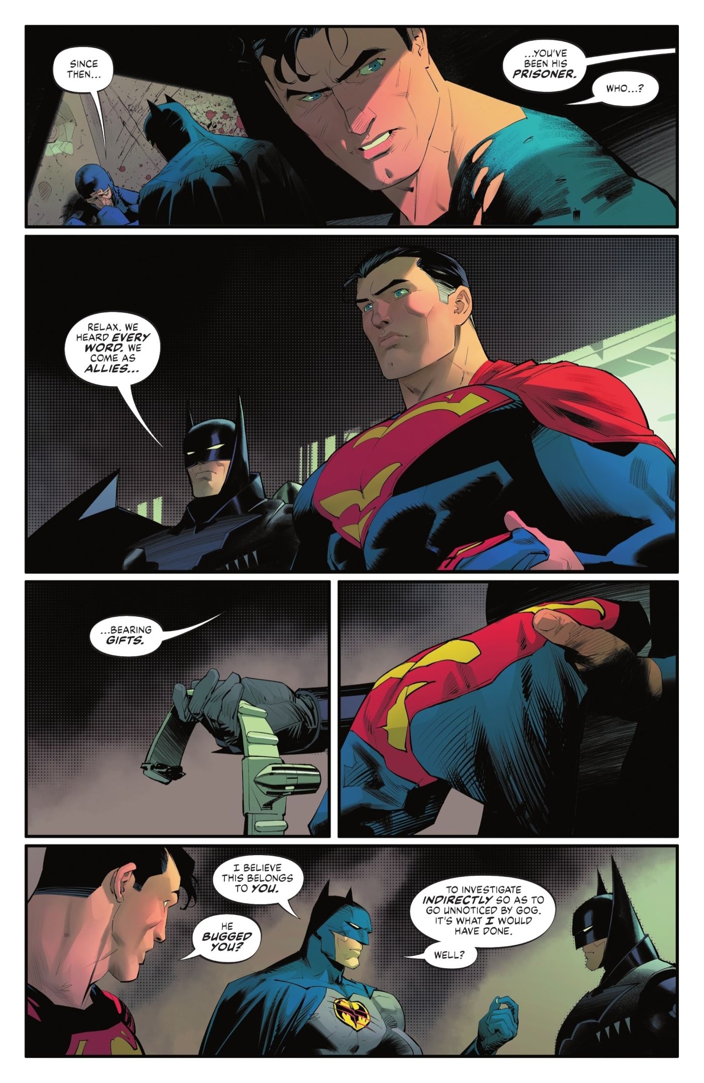 Batman/Superman: O Melhor do Mundo #22, "Venha o Reino" Batman e Superman se unem com seus sósias da Terra-0