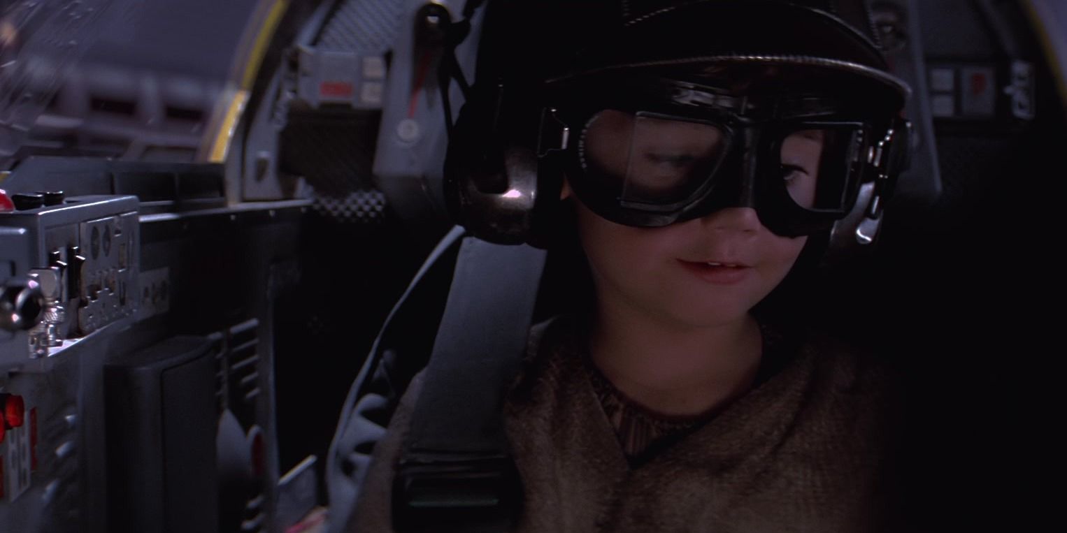 Anakin Skywalker (Jake Lloyd) in the Battle of Naboo in Star Wars: Episode 1 - The Phantom Menace