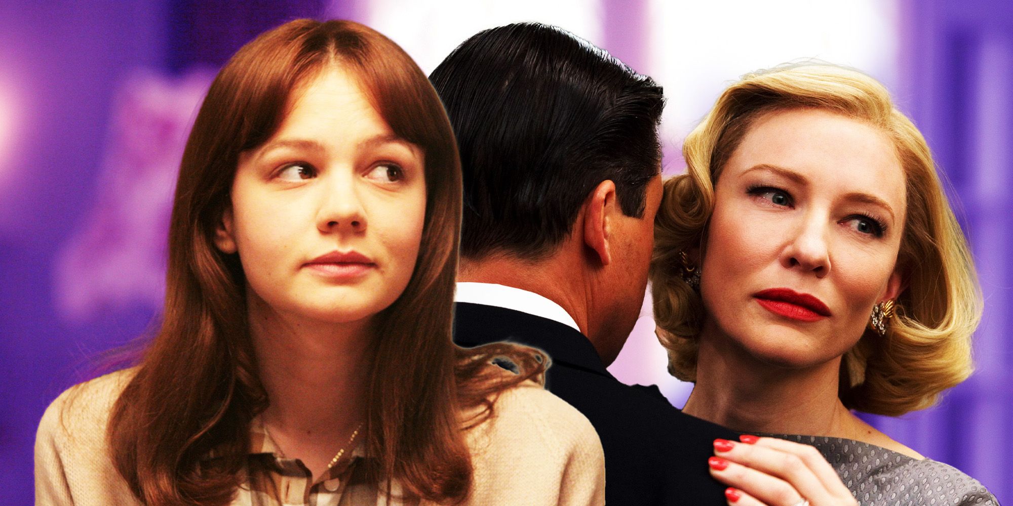 Collage of Carey Mulligan in An Education and Cate Blanchett in Carol