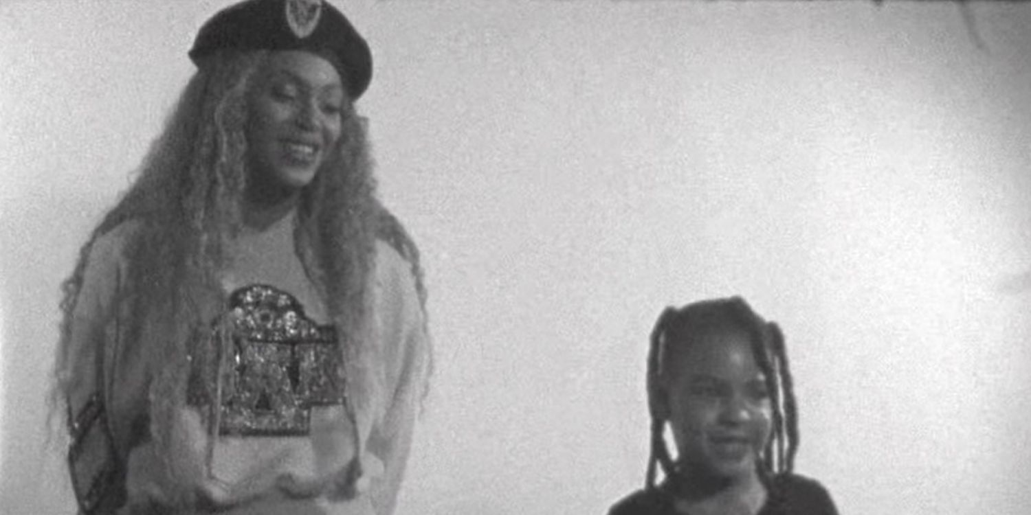 Beyoncé and Blue Ivy Carter behind the scenes of the documentary Homecoming 2019.jpg