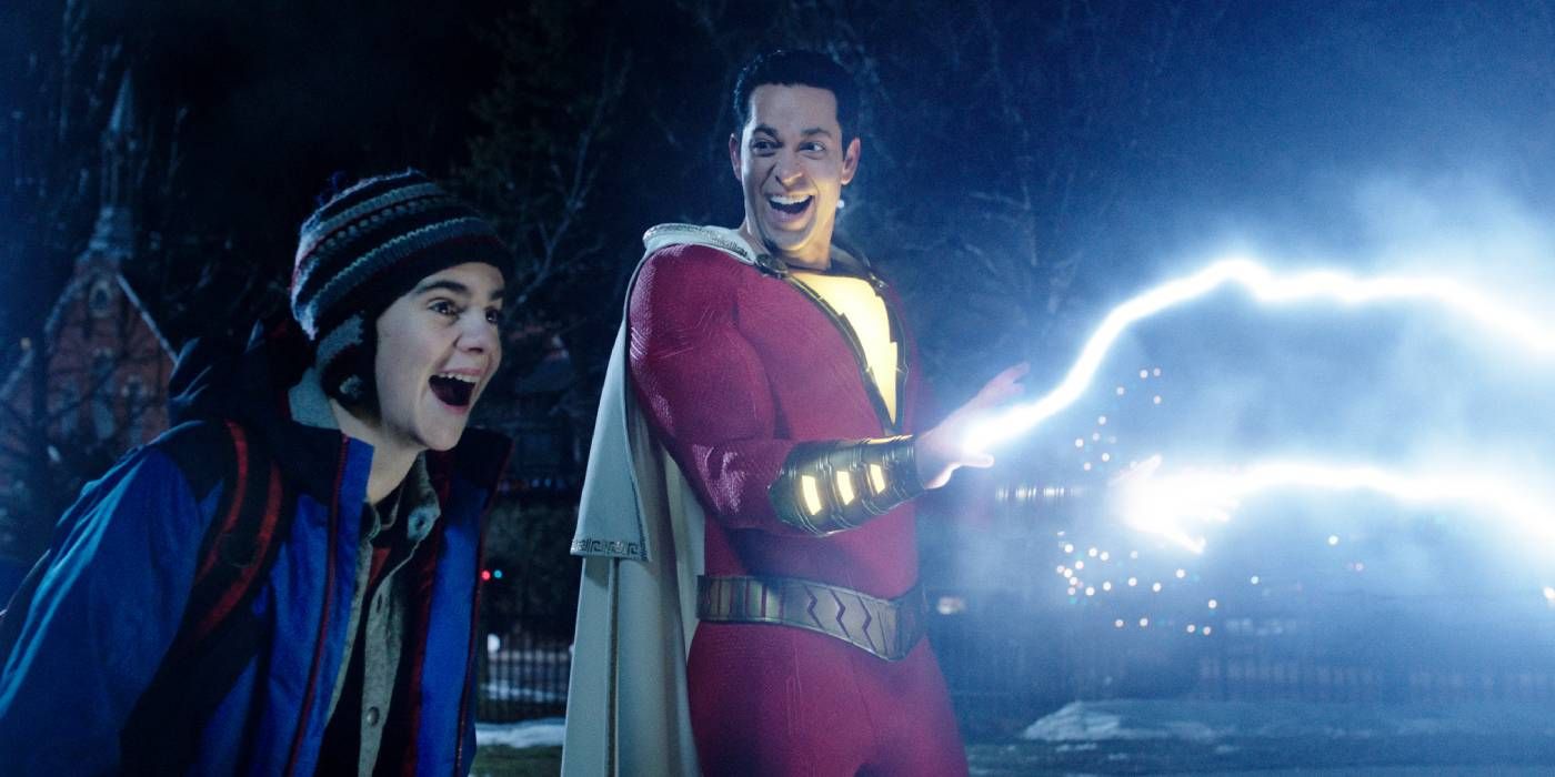 Billy Batson has fun with his lightning powers in Shazam!-1