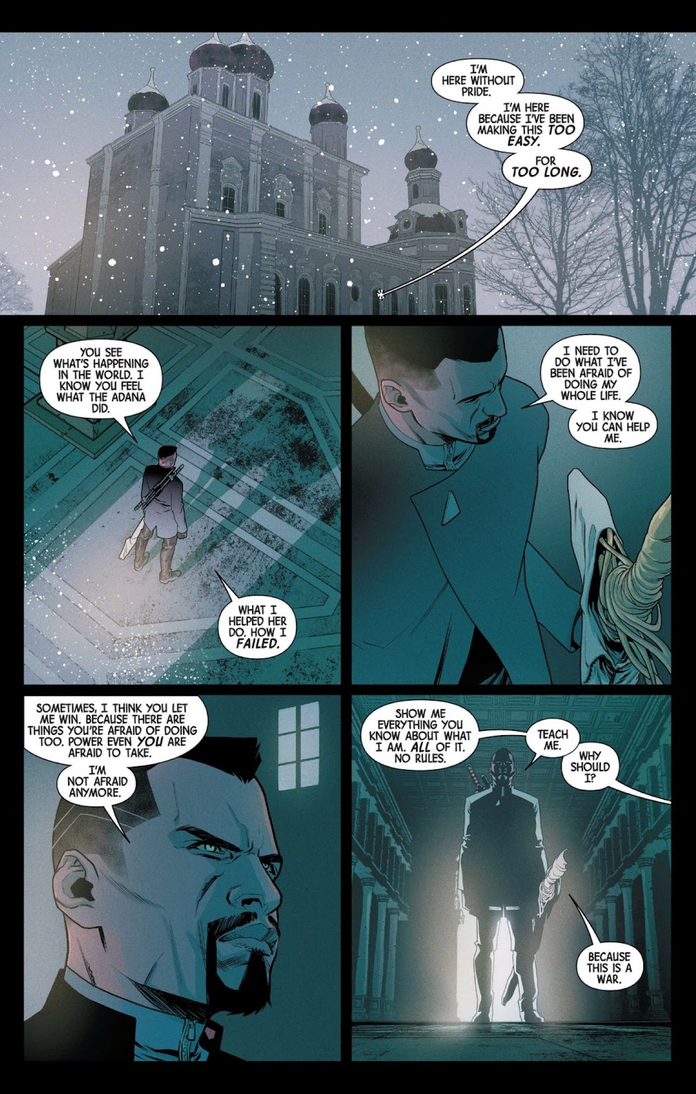 Blade asking Dracula for help, Blade #5