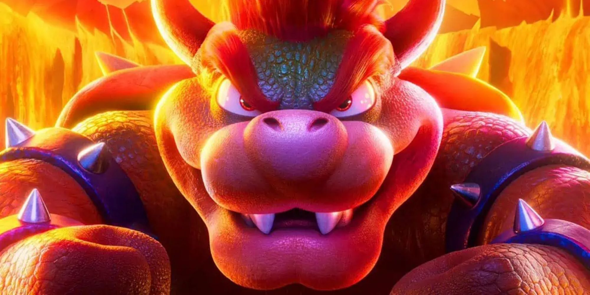 Bowser evil smile in The Super Mario Bros Movie