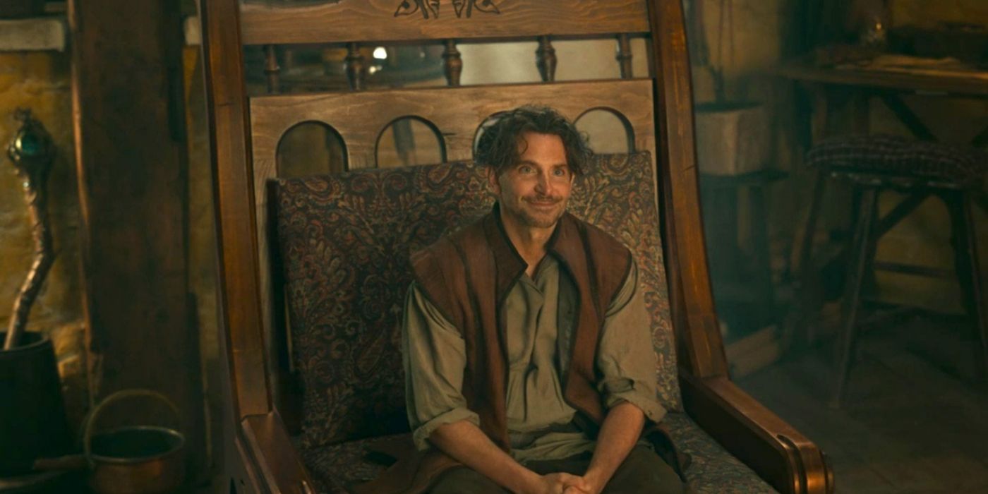 Bradley Cooper as Marlamin sitting in a chair in Dungeons & Dragons: Honor Among Thieves