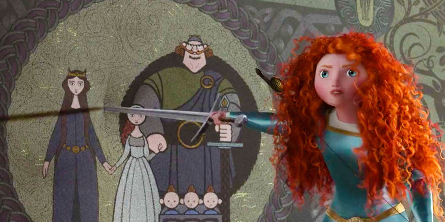 Merida (voiced by Kelly Macdonald) threatening to tear the tapestry in Brave
