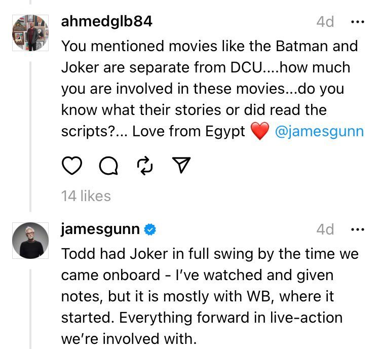James Gunn Reveals His Role In The Batman 2 & Joker Sequel