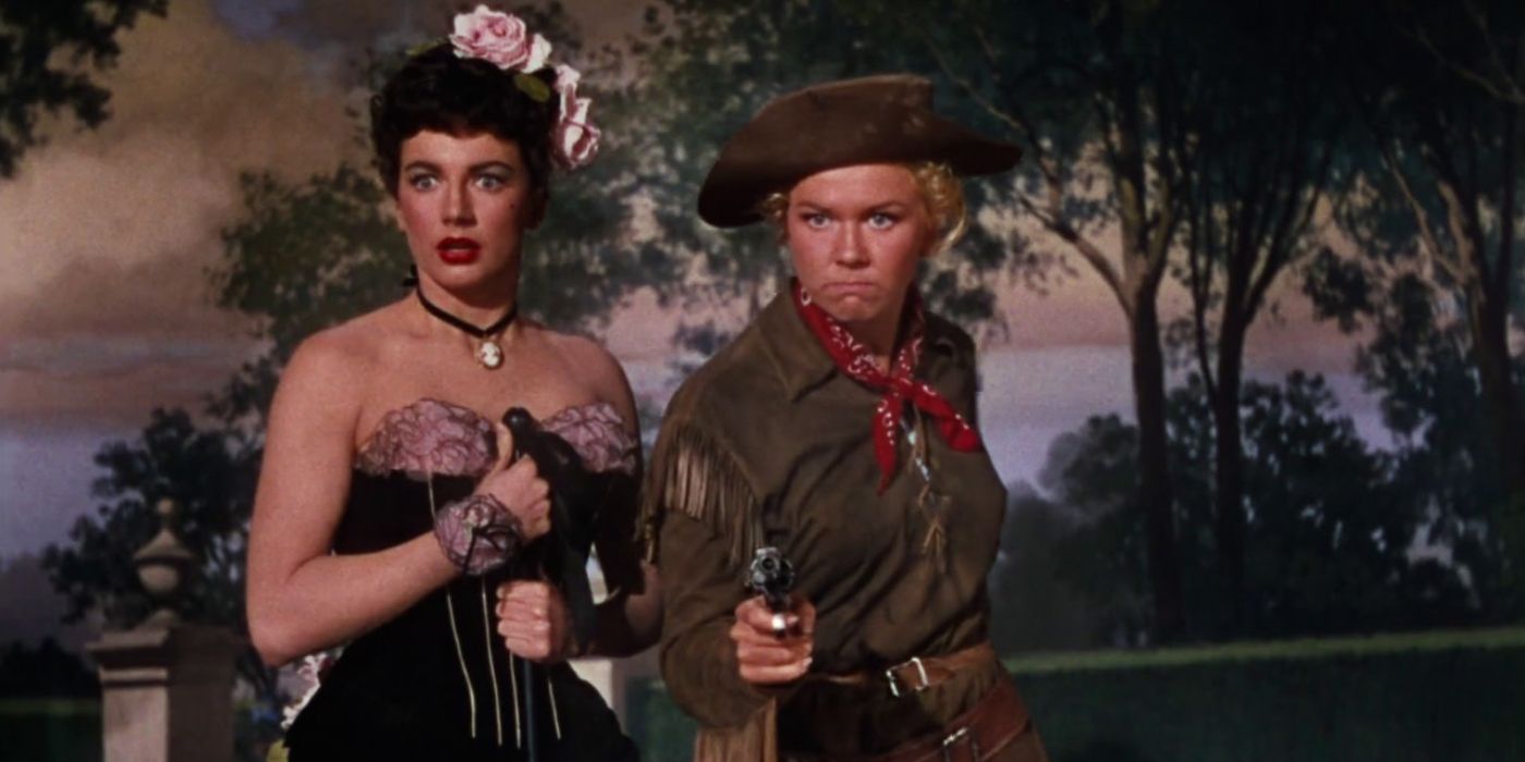 Doris Day as Calamity Jane with Katie Brown in Calamity Jane 