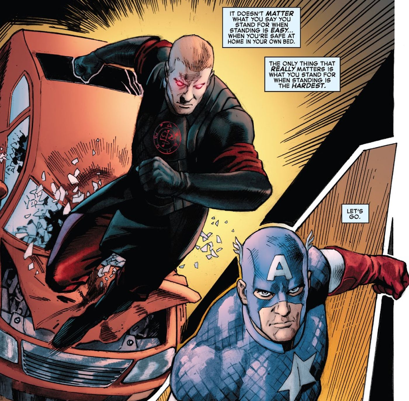 Captain America #3, the Emissary attacks Captain America