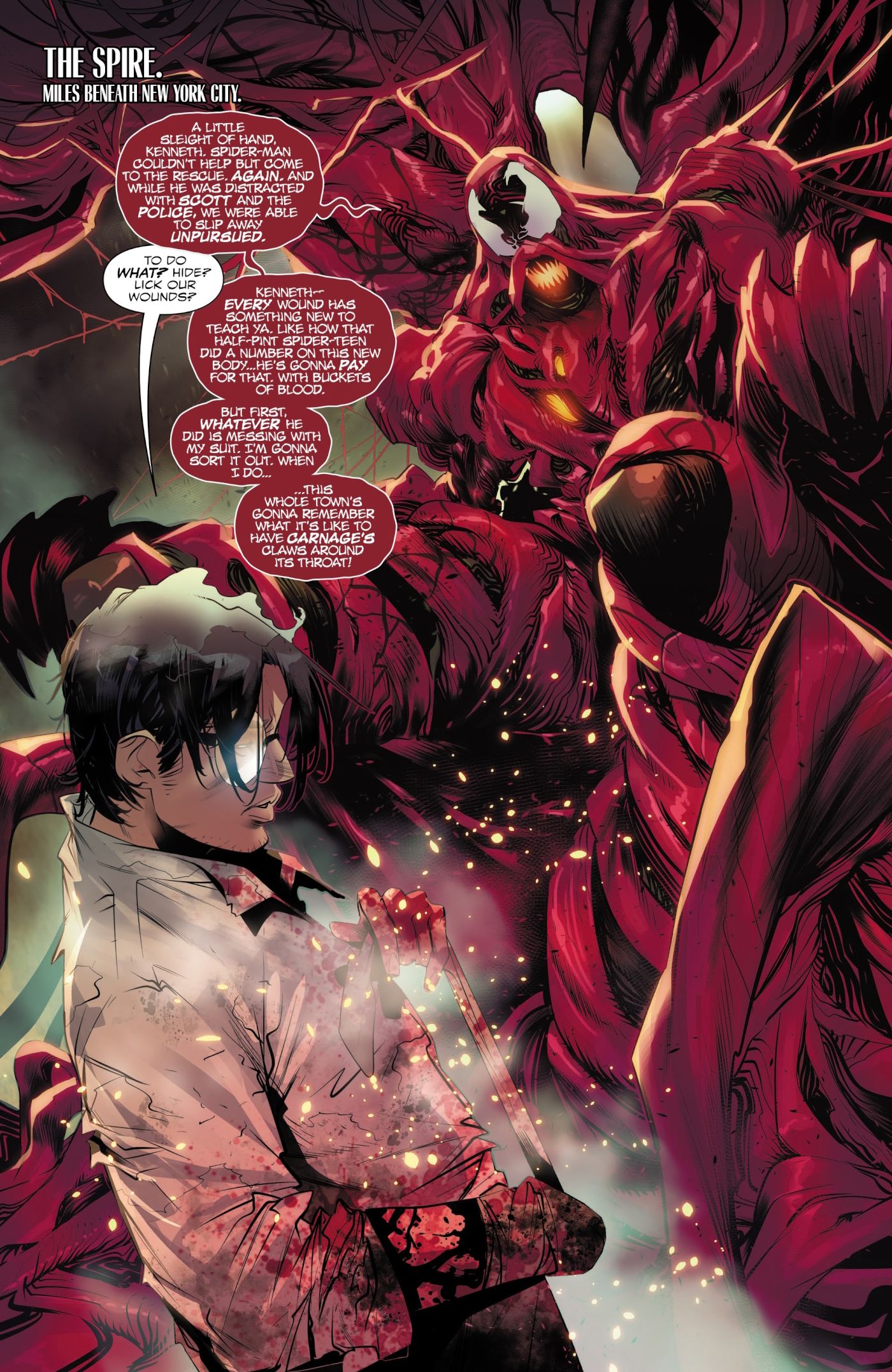 Carnage Reigns Alpha, Cletus Kassady admits Miles Morales really hurt him