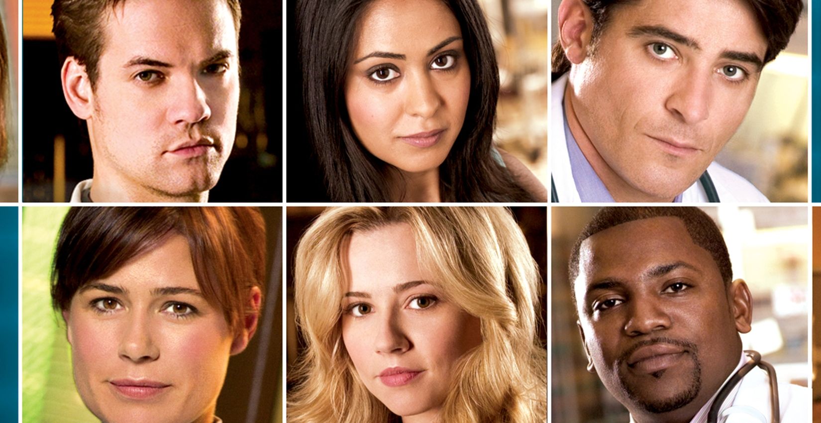 The cast of ER season 12 on a DVD cover