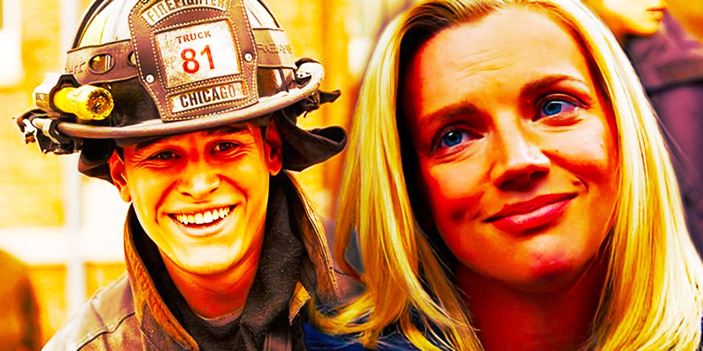 Blake Gallo and Sylvie Brett in Chicago Fire.