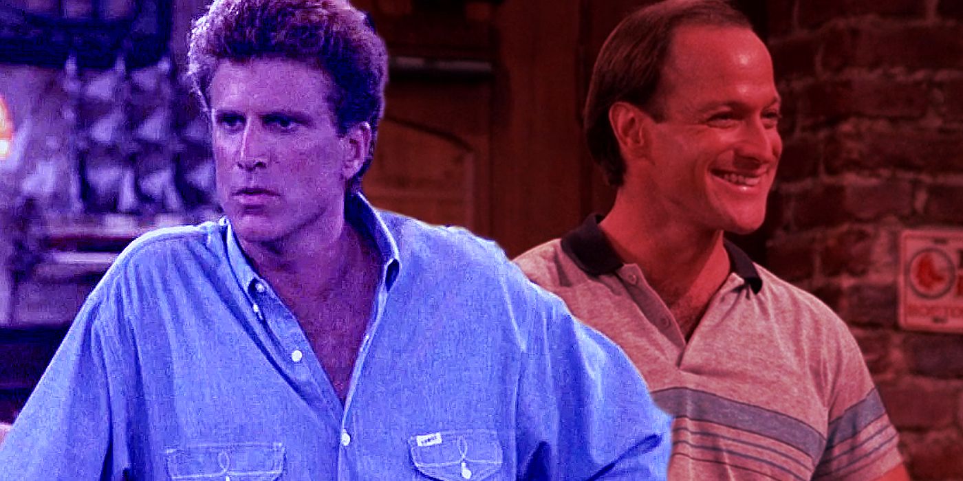 Collage of Sam (Ted Danson) and Gary (Joel Polis) in Cheers.