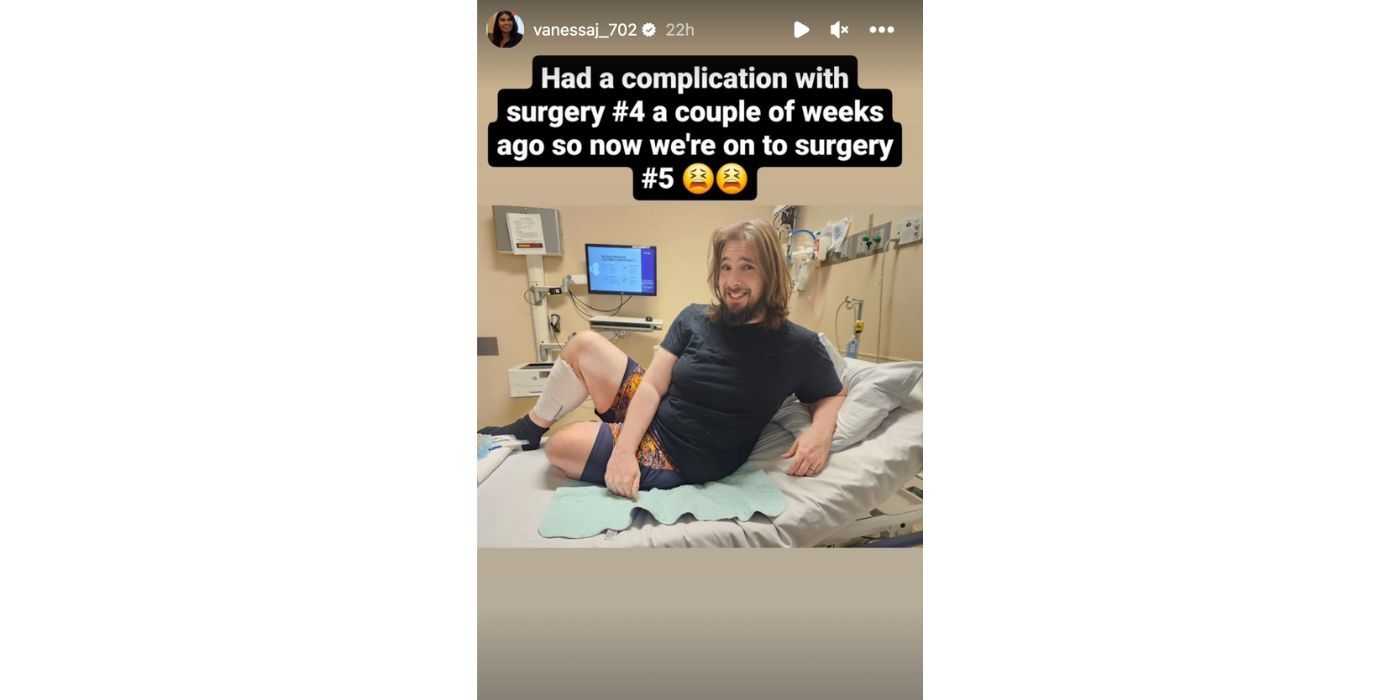 Vanessa&rsquo;s Instagram showing Colt Johnson in hospital bed In 90 Day Fiance