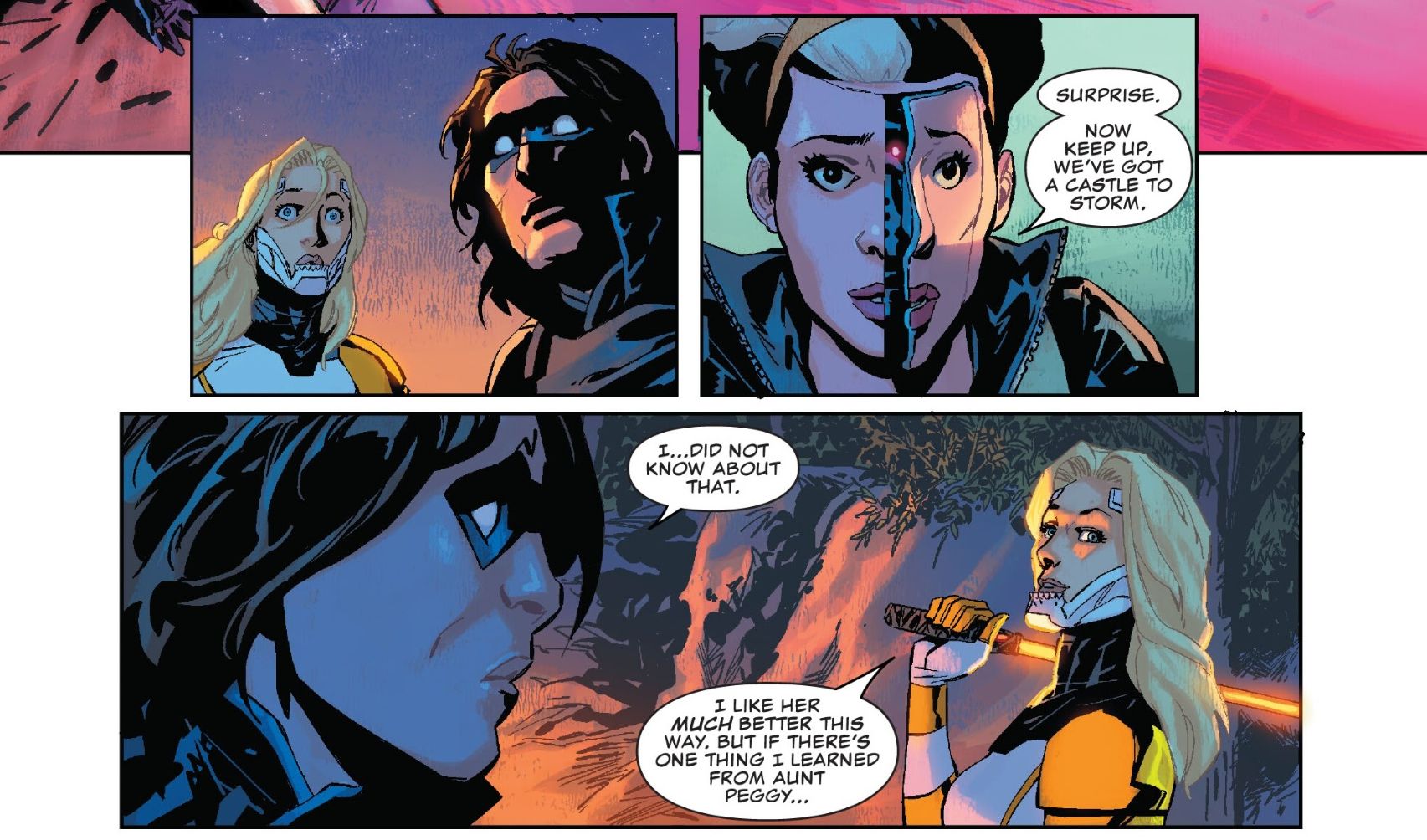 Even the Contessa’s fellow Thunderbolts (Bucky Barnes, Sharon Carter) are shocked to learn that she is actually an LMD.