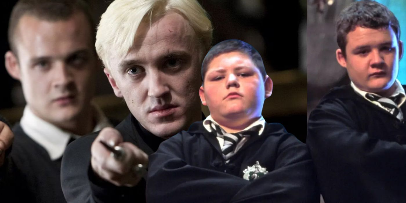 Crabbe and Doyle with Draco in Harry Potter.