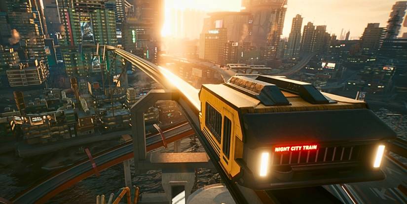 Cyberpunk 2077 Night City Train Metro