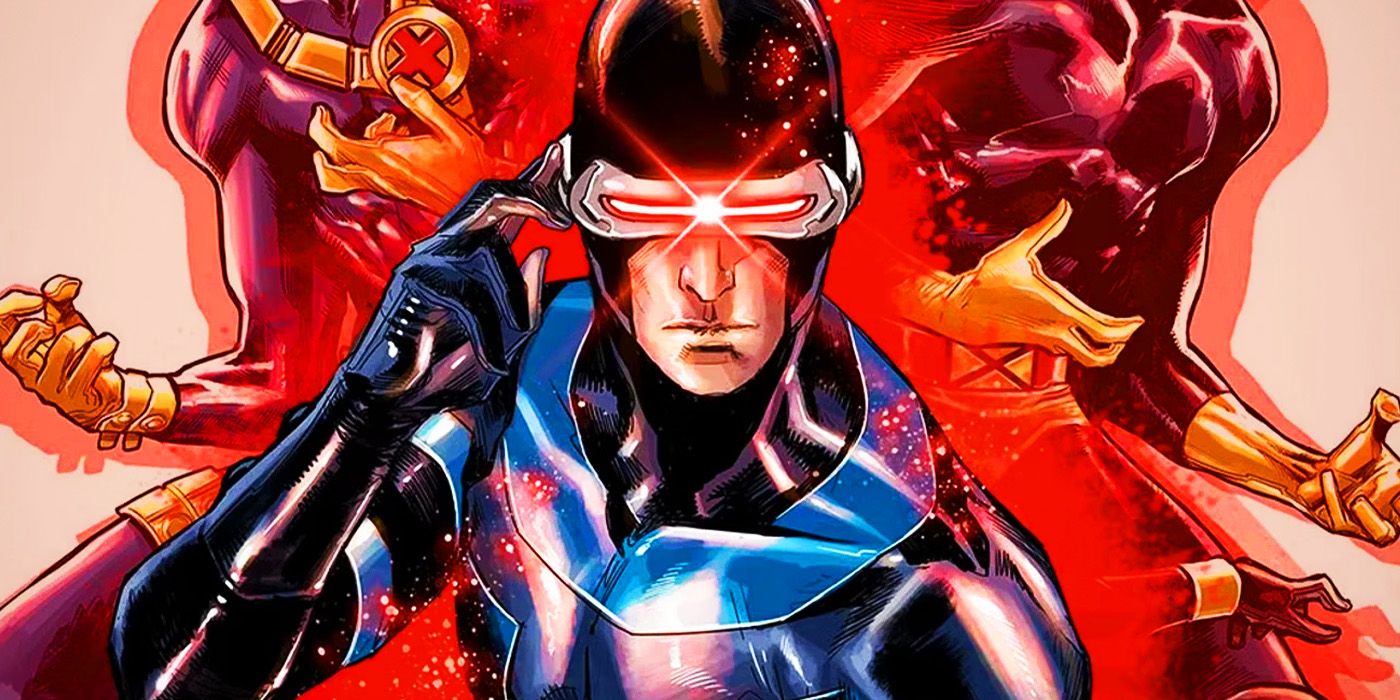 Cyclops using his visor in Marvel Comics
