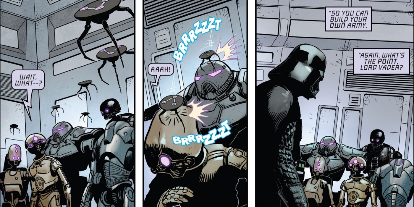 Darth Vader builds droid army in Star Wars Darth Vader #41, part of the &ldquo;Dark Droids&rdquo; event
