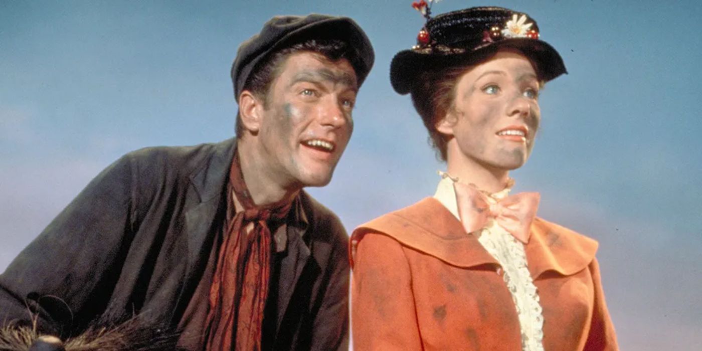 Dick Van Dyke and Julie Andrews in Mary Poppins