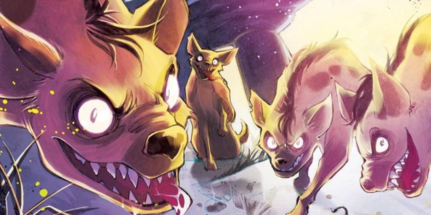 copertina fumetto Disney Villains: Scar con immagini delle iene