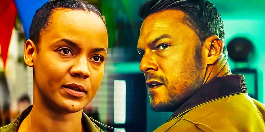 Maria Sten as Frances Neagley and Alan Ritchson as Jack Reacher in Amazon's Reacher