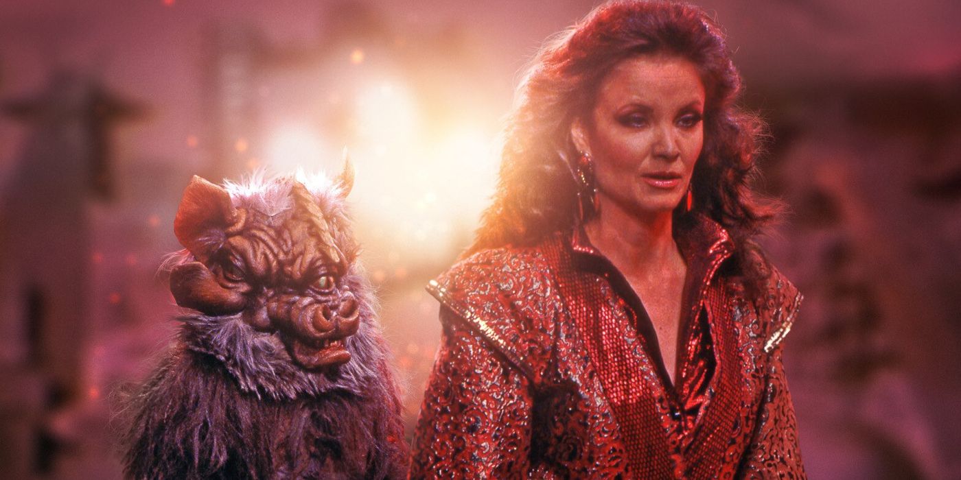 A monster is behind Rani in Doctor Who