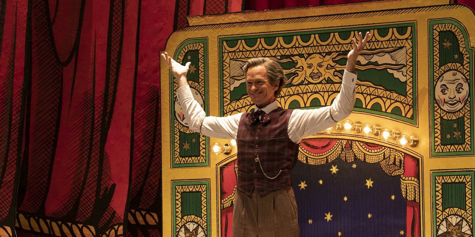 Neil Patrick Harris as The Toymaker on stage in Doctor Who
