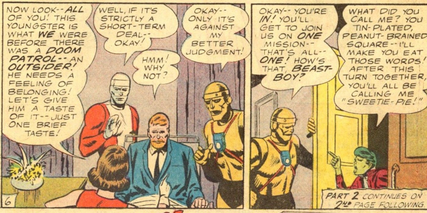 Doom Patrol and Robotman coins the name Beast Boy