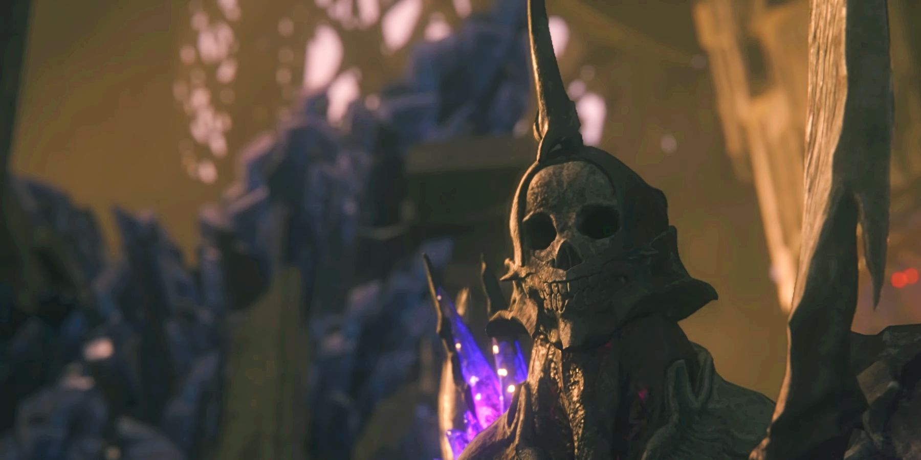 Sigma, a skull-faced automaton, in Final Fantasy 16: Echoes of the Fallen.