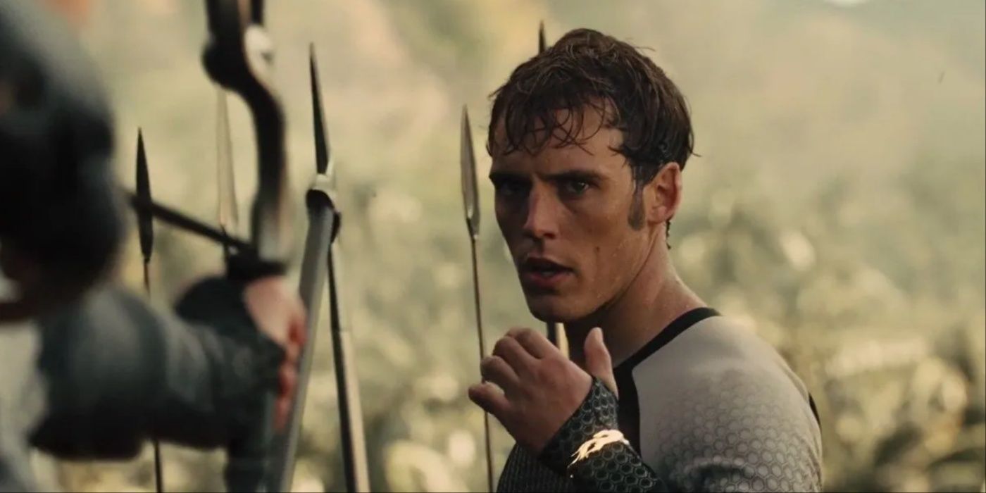 Finnick faces an arrow in Hunger Games: Catching Fire