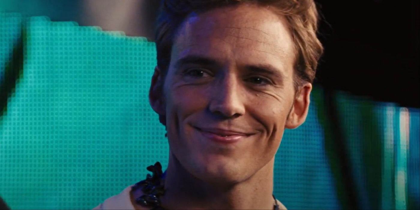 Finnick smiling in Hunger Games